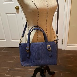 COPY - NWOT Genuine Blue Snakeskin Crossbody Handbag